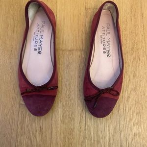 Paul Mayer Attitudes burgundy flats